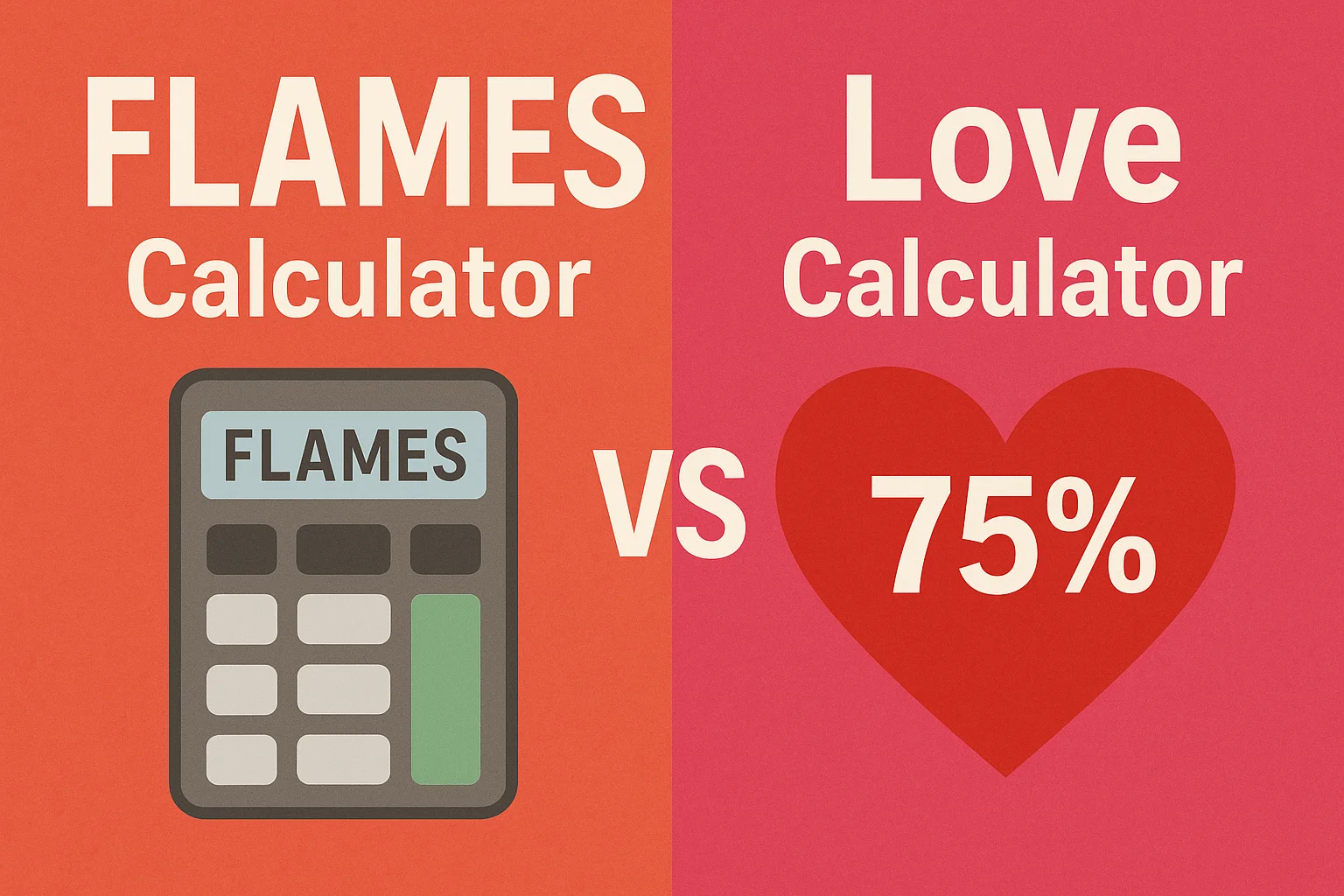 FLAMES Calculator vs Love Calculator – What’s the difference?