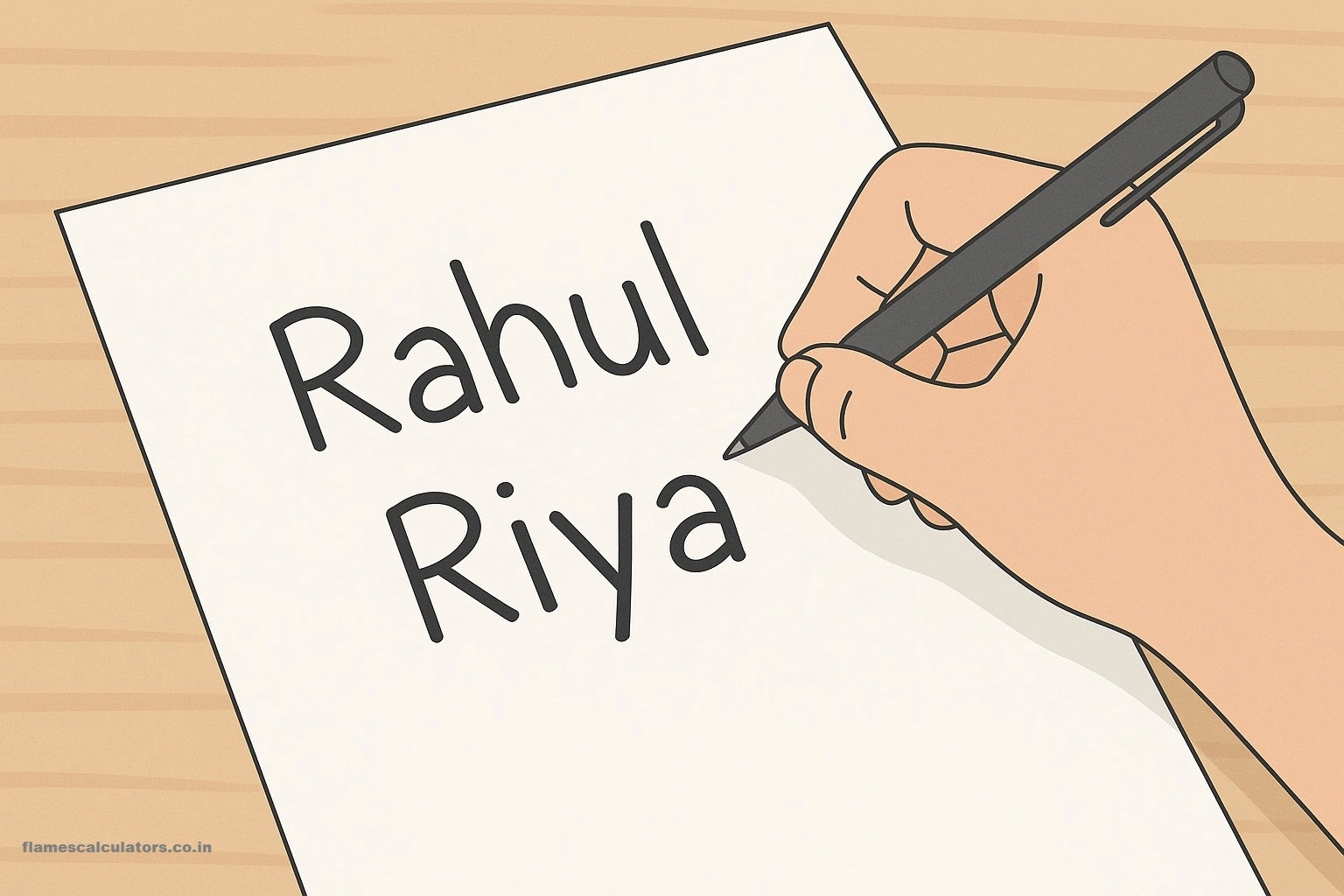 Classic Way Write Both Names on Paper